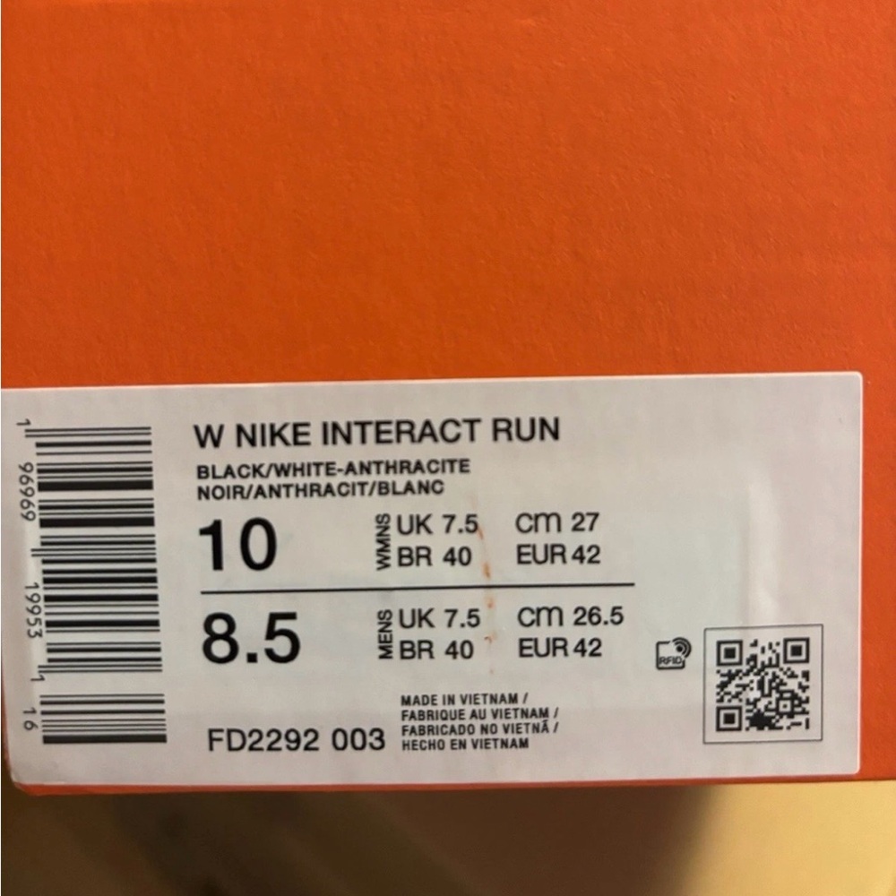 Nike Interact Run “White/Black”Women's Road Running Shoes No Lid - Picture 10 of 10